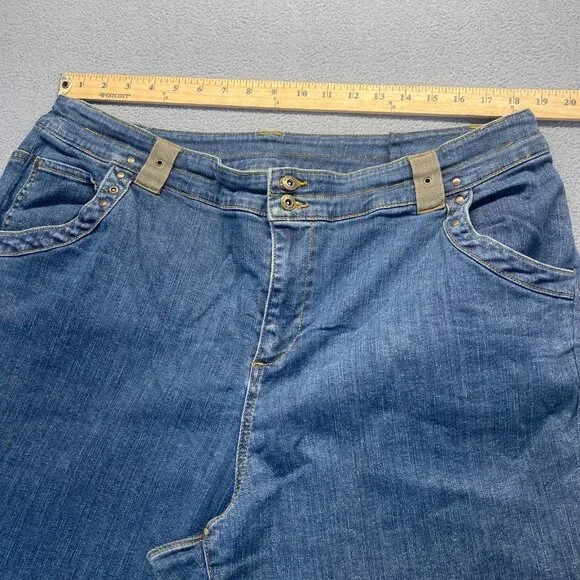 Motto Jeans Womens Size 26W Blue Denim Cotton Blend Five Pockets Casual - Picture 4 of 10